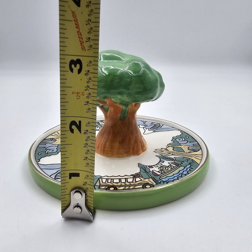 Disney Parks Animal Kingdom Tree of Life Trinket Dish Tray Ceramic Green 3.25 in - Picture 7 of 8